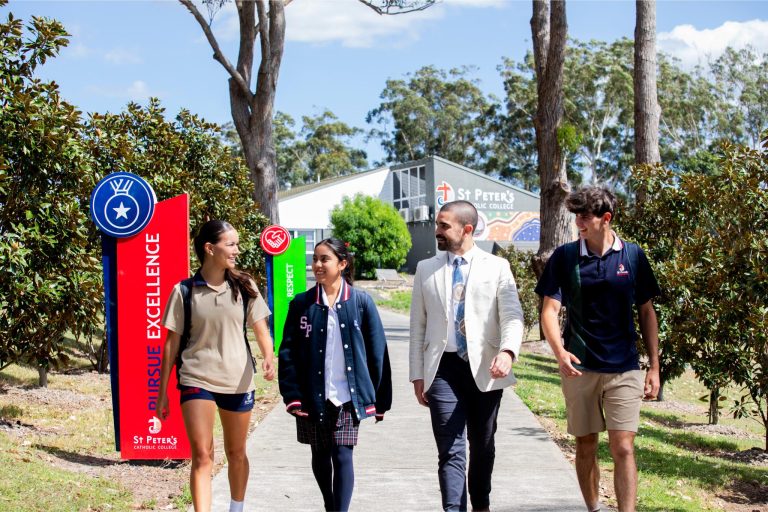 Members of the St Peter’s College community on campus.